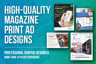 design stunning print ad, magazine ad or newspaper ad