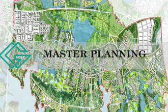 render concept master plan, town plans, site planning for real estate