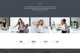 design premium website template, home page, landing page for you or themeforest
