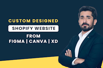 build custom shopify website from figma, xd or canva design