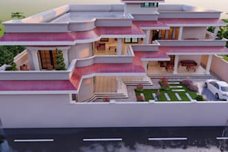 do residential house 10 marlas with 3d