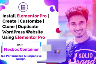 create, clone or redesign to topnotch wordpress website by elementor pro flexbox