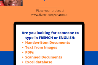 do any typing in french or english
