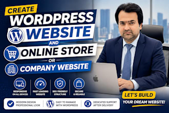 create wordpress website and store, shoping cart