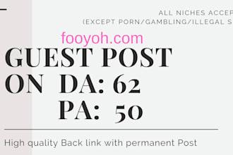 do guest post on high quality site da 62 semrush traffic 2k