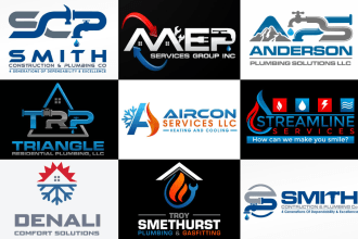 do a unique plumbing, oil and gas logo
