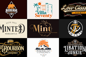 do hipster badge, vintage , retro , classic and business logo design