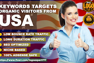drive keyword targeted USA organic traffic