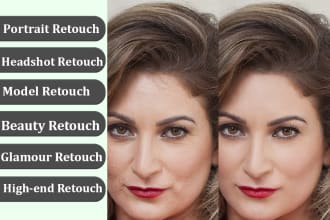 professionally high end photo retouching or enhance photos