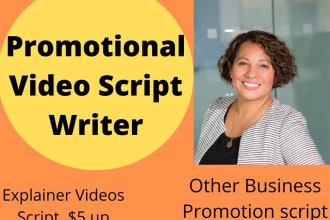 write your professional promotional video script