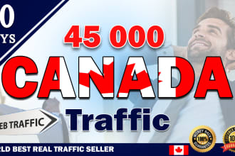 bring unlimited organic targeted canada web traffic