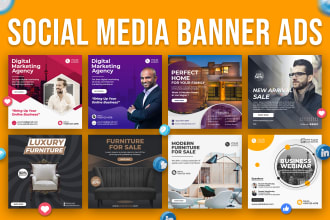 design instagram post, facebook cover, banner ads