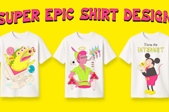 illustrate a cool shirt motive for you