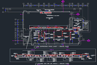 design and draw fire fighting layout for your project