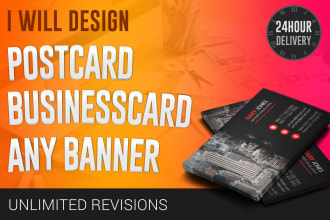 create unique post card, business card, banner, flyer design