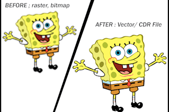redrawing Logo or Bitmap into vector graphics within 12 hour
