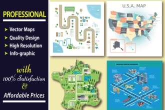 do professional vector map design