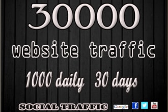 web traffic for 30 days, USA targeted