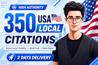 do 350 USA local citations and directory submission for local seo