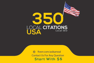 do 350 USA local citations and directory submission for local seo