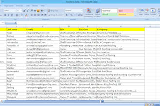 do lead generation, web research, excel data entry