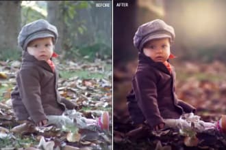 edit kids outdoor photoshoot pics