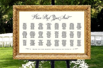 design stunning seating chart or table plan for your event