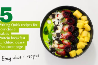 write recipes for your cookbook