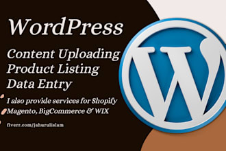 do wordpress data entry and woocommerce product listing