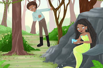 draw a digital illustration for children book