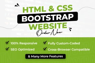 design responsive website with html, css, and bootstrap