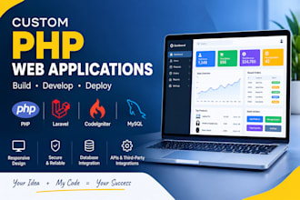 develop a custom full stack PHP web application
