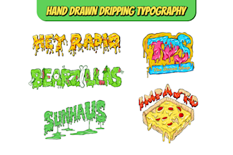 make dripping typography grime y2k streetwear logo
