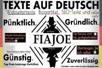 write you a german article, german text, german blog post, SEO, website content