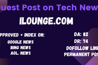 do guest post on high traffic tech news site with dofollow da 82