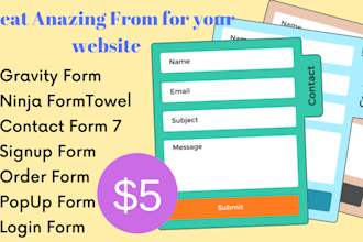 set contact form 7 gravity form pop up form lead form sign up form