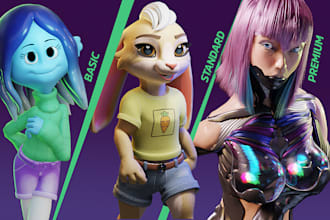 do 3d character ready for unreal or unity gameready