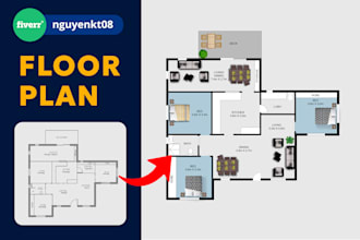 redraw floor plan from matterport or sketch