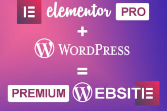 develop your wordpress website  with elementor pro page builder