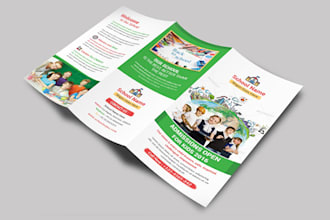 do professional trifold brochure design for you
