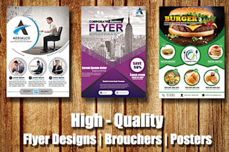 design professional flyers,brochures and posters for you