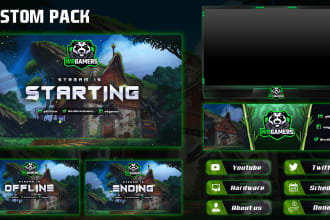 design twitch overlays, facecam, panels and screens