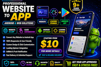convert your website to a native android app using webview