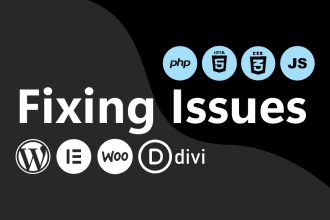 fix PHP, javascript, HTML, CSS, wordpress issues or errors