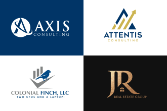 do minimalist real estate marketing and consulting logo