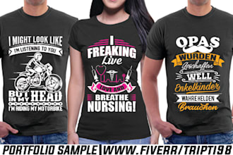 create typography tshirt design