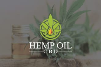 do creative cannabis cbd oil hemp and natural logo design
