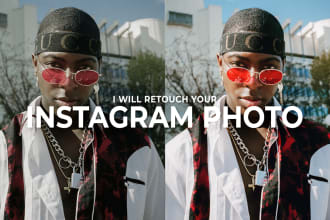 do instagram photo edit, portrait editing, and headshot retouch