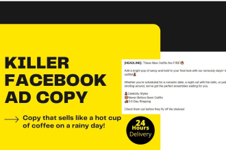 write killer ad copy for your facebook ad