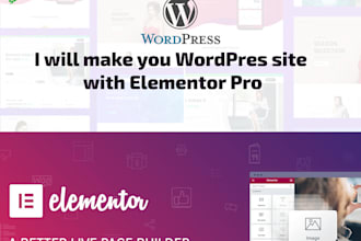 make a wordpress website by elementor